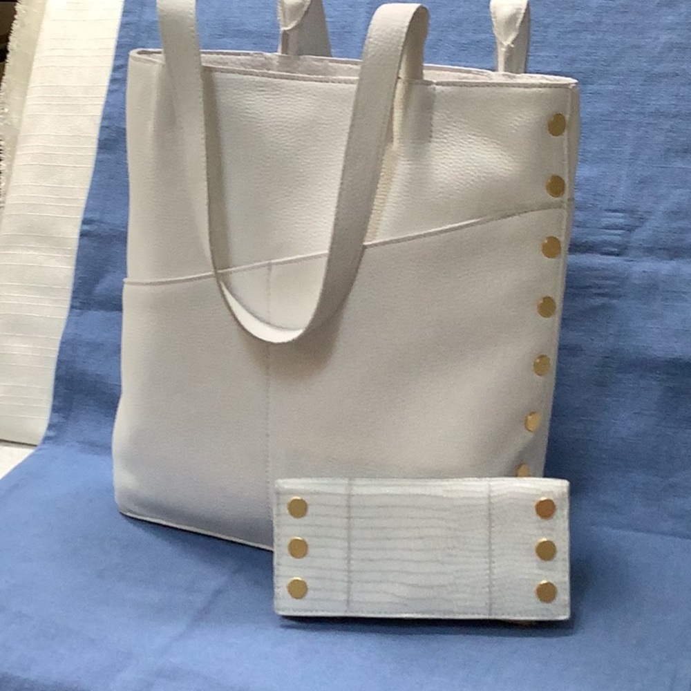 Hammitt Drew 2.0-Ceramic White Handbag Includes matching wallet.